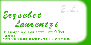 erzsebet laurentzi business card